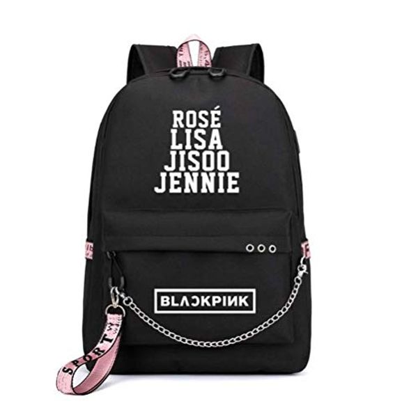 Cover Art for B07QNVSP6Z, Rainlemon Kpop Blackpink Backpack Lisa Rose JISOO Jennie Shouler Bag Messenger Bag (Black) by 
