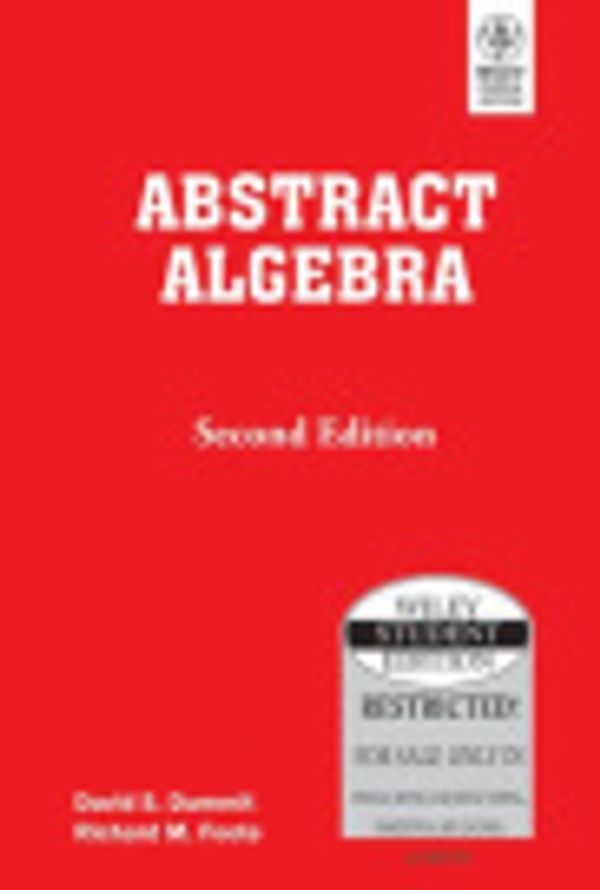 Cover Art for 9788126517763, Abstract Algebra by David S. Dummit