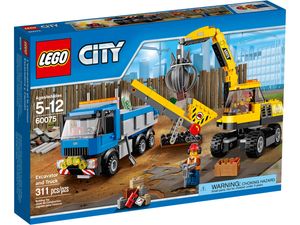 Cover Art for 5702015349864, Excavator and Truck Set 60075 by Lego