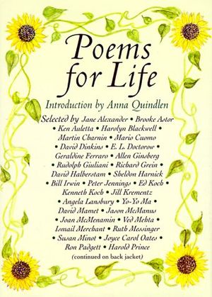 Cover Art for 9781559702867, Poems for Life : Famous People Select Their Favorite Poem and Say Why It Inspires Them by Anna Quindlen