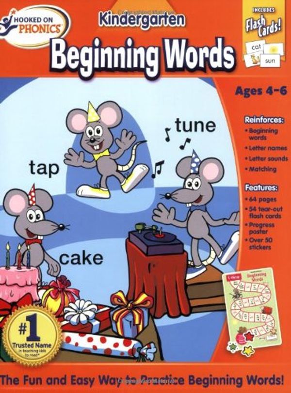 Cover Art for 9781604990928, Hooked on Phonics Kindergarten Beginning Words Premium Workbook by Hooked on Phonics