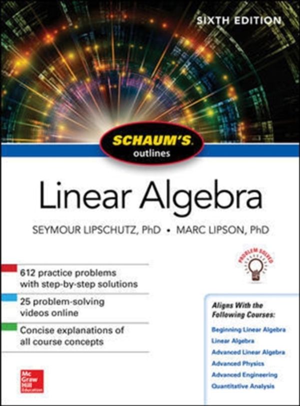 Cover Art for 9781260011449, Schaum's Outline of Linear Algebra, Sixth EditionSchaum's Outlines by Seymour Lipschutz, Marc Lipson