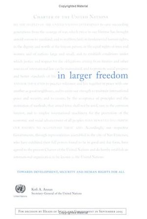 Cover Art for 9789211009712, In Larger Freedom, Towards Development, Security and Human Rights for All, Report of the Secretary-general by Kofi A. Annan