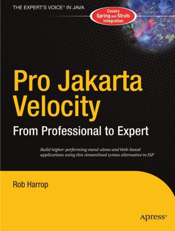 Cover Art for 9781590594100, Professional Jakarta Velocity by Rob Harrop