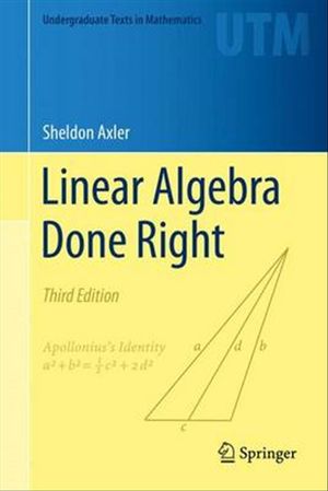Cover Art for 9783319110790, Linear Algebra Done Right by Sheldon Axler