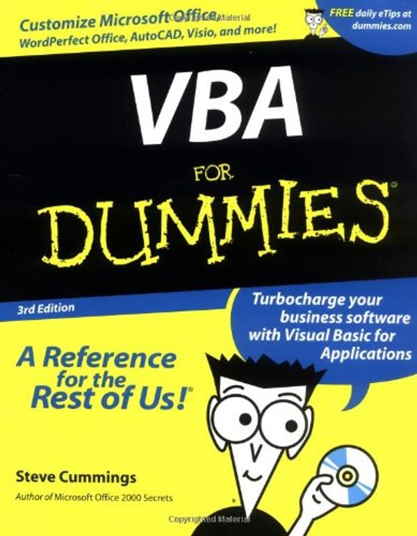 Cover Art for 9780764508561, VBA FOR DUMMIES (FOR DUMMIES (CO by Steve Cummings