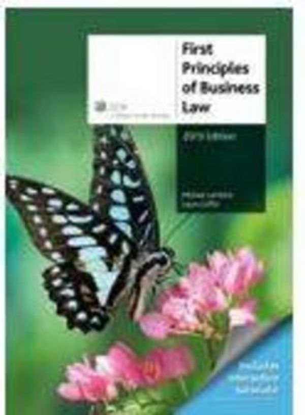 Cover Art for 9781922042576, First Principles of Business Law 2013 by Michael Lambiris, Laura Griffin