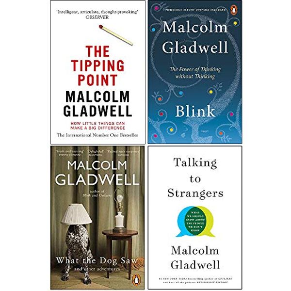 Cover Art for 9789124036607, Malcolm Gladwell 4 Books Collection Set (The Tipping Point, What the Dog Saw, Blink, Talking to Strangers) by Malcolm Gladwell