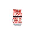 Cover Art for 9780671708825, What to Say When You Talk to Your Self by Shad Helmstetter