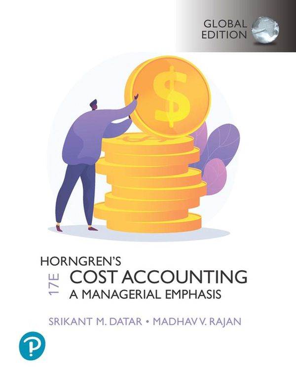 Cover Art for 9781292363073, Horngren's Cost Accounting, Global Edition by Srikant Datar, Madhav Rajan