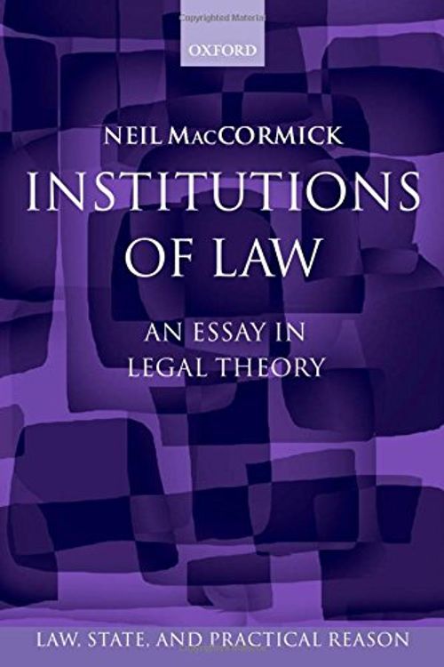 Cover Art for 9780198267911, Institutions of Law by Neil MacCormick