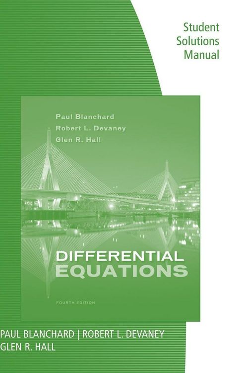 Cover Art for 9780495826729, Student Solutions Manual for Blanchard/Devaney/Hall's Differential Equations, 4th by Paul Blanchard