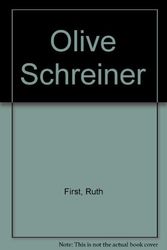 Cover Art for 9780805237498, Olive Schreiner by Ruth First