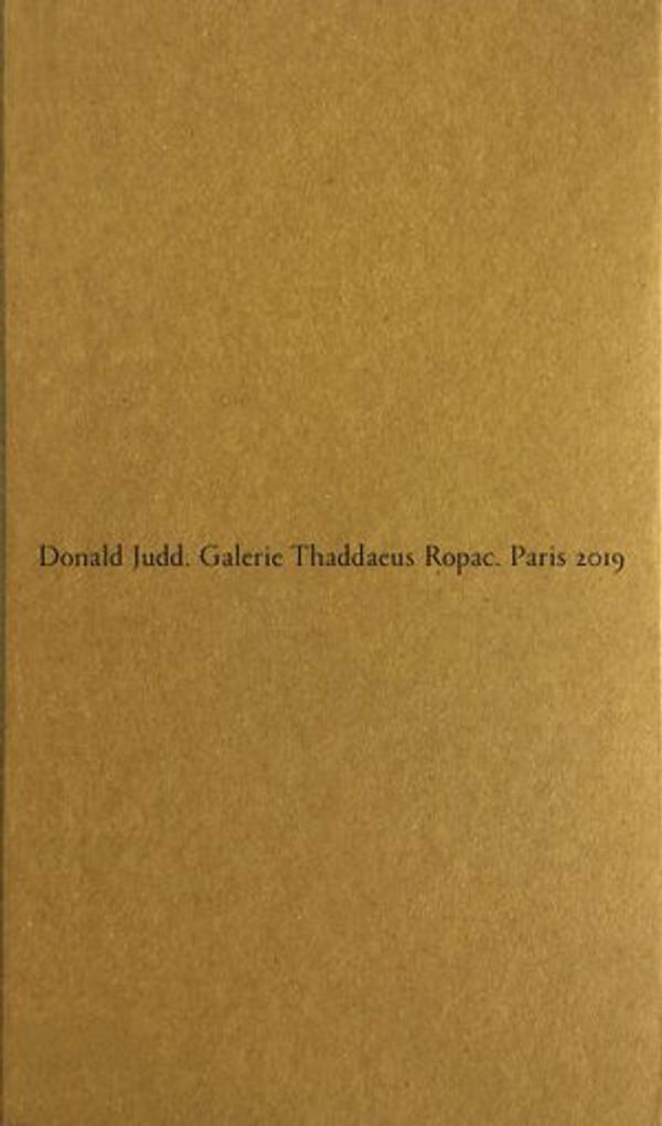 Cover Art for 9782910055844, Donald Judd by Donald Judd