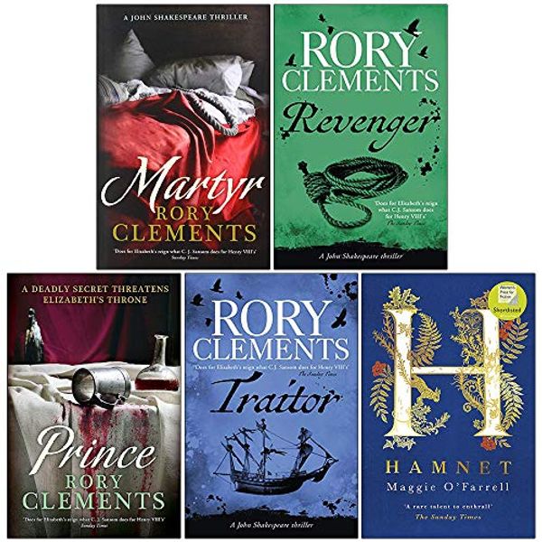 Cover Art for 9789124031152, Rory Clements John Shakespeare Series & Hamnet By Maggie O'Farrell 5 Books Collection Set (Martyr, Revenger, Prince, Traitor, Hamnet) by Rory Clements, Maggie O'Farrell