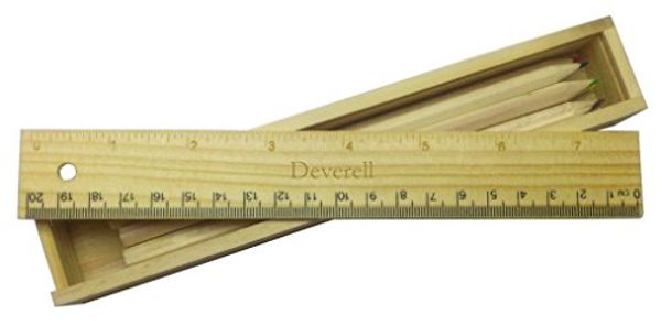 Cover Art for 5993030757844, Coloured pencil set with engraved wooden ruler with name Deverell (first name/surname/nickname) by 