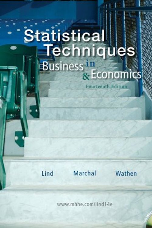 Cover Art for 9780071100045, Statistical Techniques in Business and Economics by Douglas A. Lind