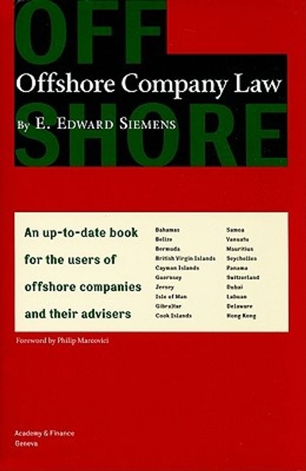 Cover Art for 9782970060253, Offshore Company Law by E. Edward Siemens