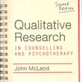 Cover Art for 9781849200622, Qualitative Research in Counselling and Psychotherapy by John McLeod