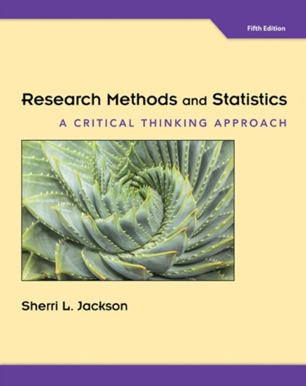Cover Art for 9781305257795, Research Methods/Statistics Critical Thinking Approach: A Critical Thinking Approach by Sherri L. Jackson