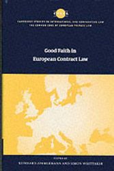 Cover Art for 9780521771900, Good Faith in European Contract Law by Reinhard Zimmermann