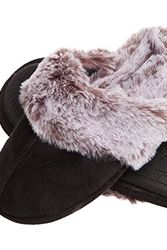Cover Art for 0026217280783, Jessica Simpson Comfy Faux Fur Womens House Slipper Scuff Memory Foam Slip On Anti-Skid Sole (Size Large, Black) by Unknown