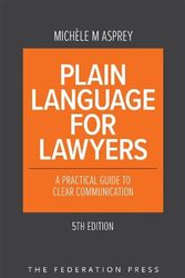 Cover Art for 9781760024963, Plain Language for Lawyers by Michele M Asprey