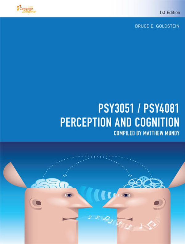 Cover Art for 9780170365574, Cp1008 - Psy3051/ Psy4081 Perception and Cognition by E. Bruce Goldstein