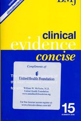 Cover Art for 9781905545056, Clinical Evidence: Concise Issue 15 by David Charles Wilson Tovey