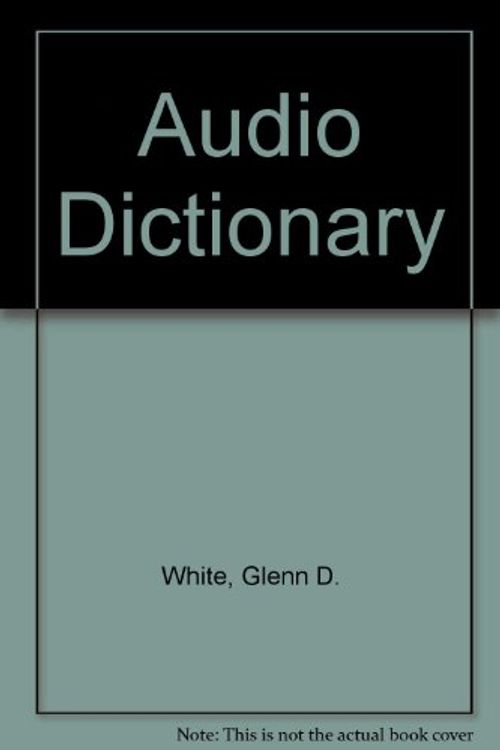 Cover Art for 9780295965277, Audio Dictionary by Glenn D. White