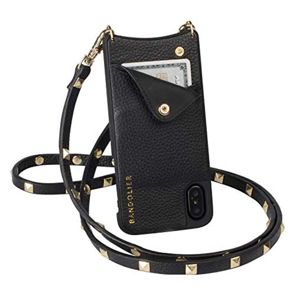 Cover Art for 0819884021014, Phone Case for iPhone 8 7 & 6 Genuine Black Leather Women Wallet Gold Hardware. Crossbody Strap Mobile Protection for Cards & Cash. Mobile Device Purse Carry Hands-Free. Sarah by Bandolier by 
