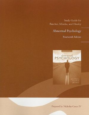 Cover Art for 9780205649860, Study Guide for Abnormal Psychology by James N. Butcher, Susan M. Mineka, Jill M. Hooley