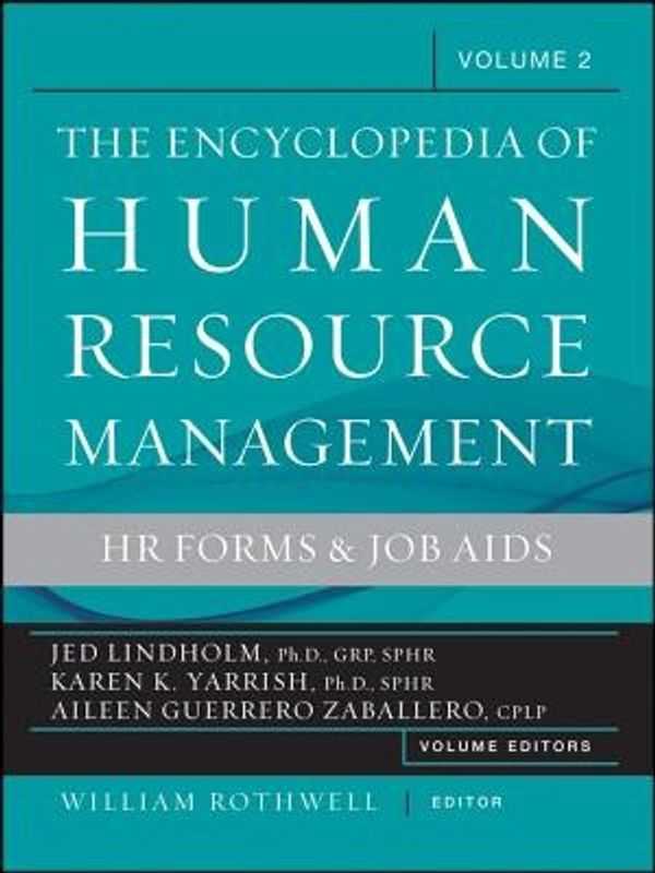 Cover Art for 9780470257722, Encyclopedia of Human Resource Management: v. 2 by William J. Rothwell