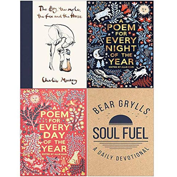 Cover Art for 9789123950157, The Boy The Mole The Fox and The Horse, A Poem for Every Night of the Year, A Poem for Every Day of the Year, Soul Fuel A Daily Devotional 4 Books Collection Set by Charlie Mackesy, Papio Press, Allie Esiri, Bear Grylls