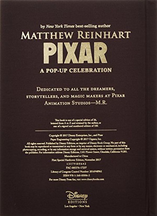 Cover Art for 9781368000062, Disney*pixar (Limited Edition)A Pop-Up Celebration by Matthew Reinhart