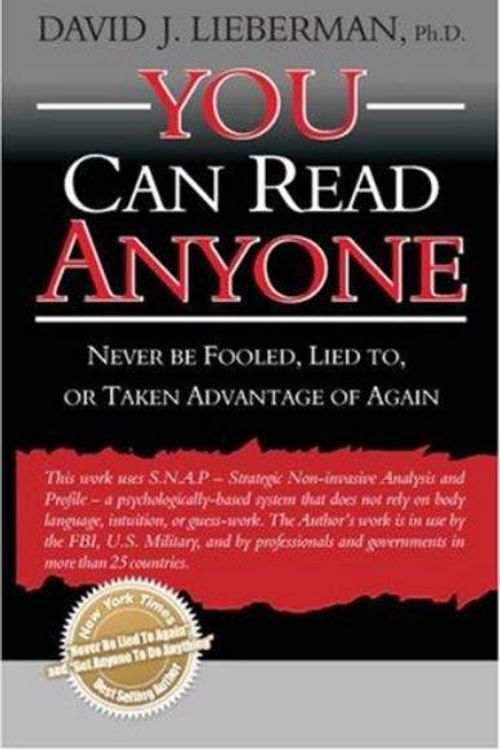 Cover Art for 9780978631307, You Can Read Anyone by Lieberman Ph.D., David J.