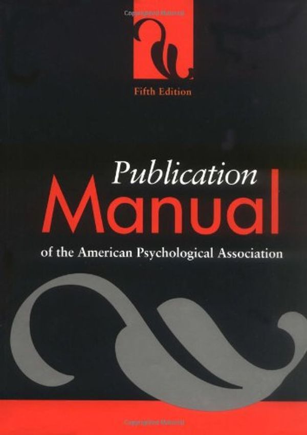 Cover Art for 9781557987907, Publication Manual of the American Psychological Association, 5th Edition by American Psychological Association