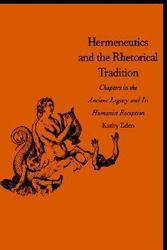Cover Art for 9780300111354, Hermeneutics and the Rhetorical Tradition by Kathy Eden