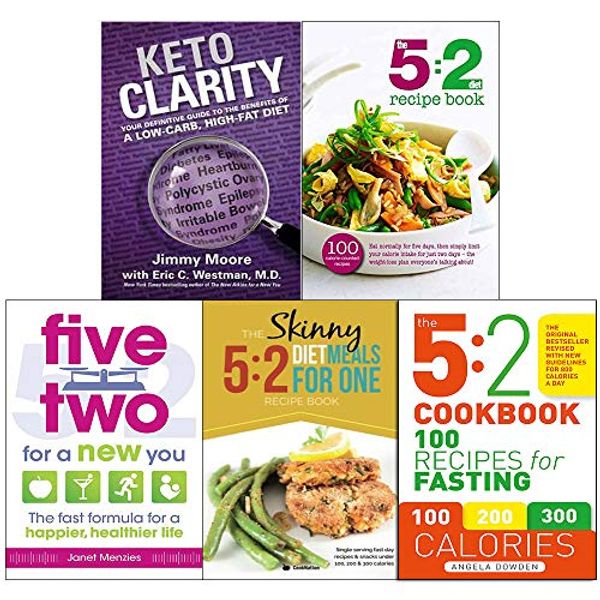 Cover Art for 9789123685868, Keto clarity [hardcover], 5 2 diet recipe book, five two for a new you, 5 2 diet meals for one and 5 2 cookbook 5 books collection set by Eric C. Westman Jimmy Moore