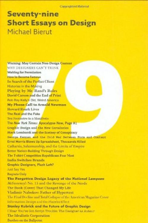 Cover Art for 9781568986999, 79 Short Essays on Design by Michael Bierut