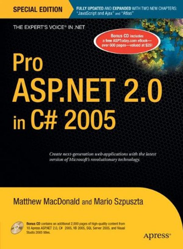 Cover Art for 9781590597682, Pro ASP.NET 2.0 in C# 2005, Special Edition by Matthew MacDonald