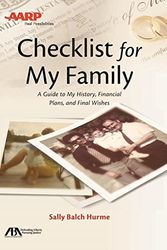 Cover Art for 9781627229821, ABA/AARP Checklist for My Family: A Guide to My History, Financial Plans and Final Wishes by Sally Balch Hurme