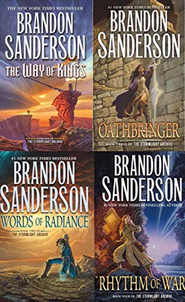 Cover Art for B08MQXLPK4, Stormlight Archive 4-Book Set(The Way of Kings, Words of Radiance, Oathbringer, Rhythm of War ) by Brandon Sanderson
