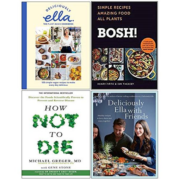 Cover Art for 9789123795291, Deliciously Ella The Plant-Based Cookbook [Hardcover], Bosh Simple Recipes [Hardcover], How Not To Die, Deliciously Ella with Friends [Hardcover] 4 Books Collection Set by Ella Mills (Woodward), Henry Firth, Ian Theasby, Dr. Michael Greger, Gene Stone
