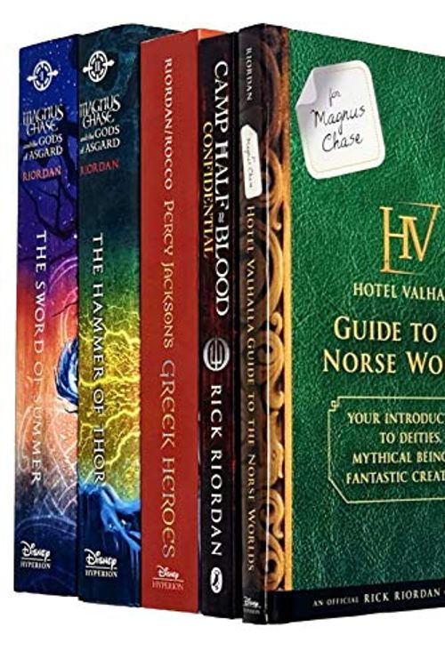 Cover Art for 9789124100902, Rick Riordan Collection 5 Books Set (Hotel Valhalla Guide to the Norse Worlds, Camp Half-Blood Confidential, Percy Jackson's Greek Heroes, The Sword of Summer, The Hammer of Thor) by Rick Riordan