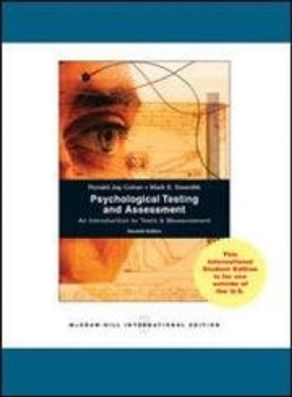 Cover Art for 9780071272230, Psychological Testing and Assessment by Ronald Jay Cohen