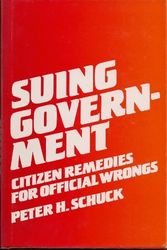 Cover Art for 9780300029574, Suing Government by Peter H. Schuck