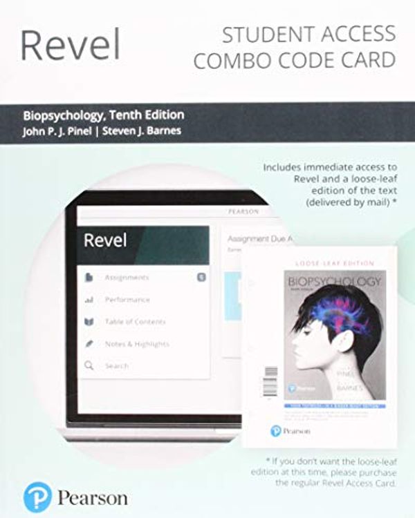 Cover Art for 9780135192856, Revel for Biopsychology -- Combo Access Card by John Pinel, Steven Barnes