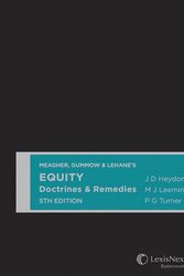 Cover Art for 9780409332261, Meagher, Gummow & Lehane's Equity Doctrines & Remedies by Leeming & turner Heydon