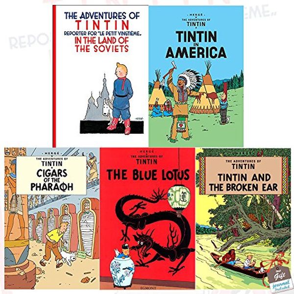 Cover Art for 9789123597987, The Adventures of Tintin Collection Series 1 : 5 Books Set With Gift Journal (Tintin in the Land of the Soviets, Tintin in America, Cigars of the Pharaoh, The Blue Lotus, The Broken Ear) by Hergé
